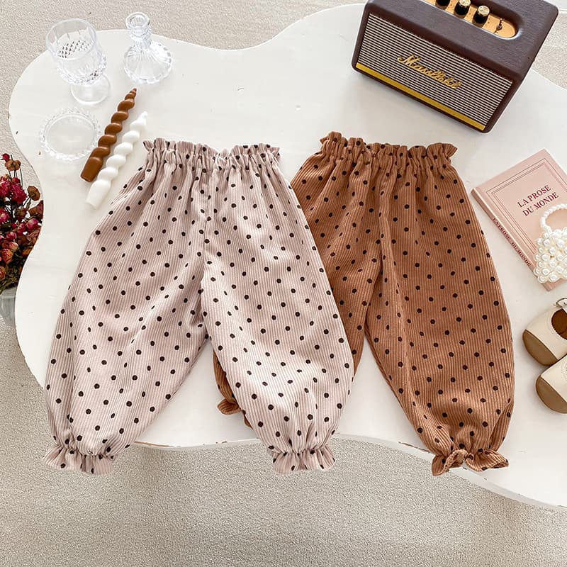 2026 Autumn Baby Pants Girls Korean Style Loose Leg-tie Lace Outerwear Pants Girls Sweet Flower Bud Pants