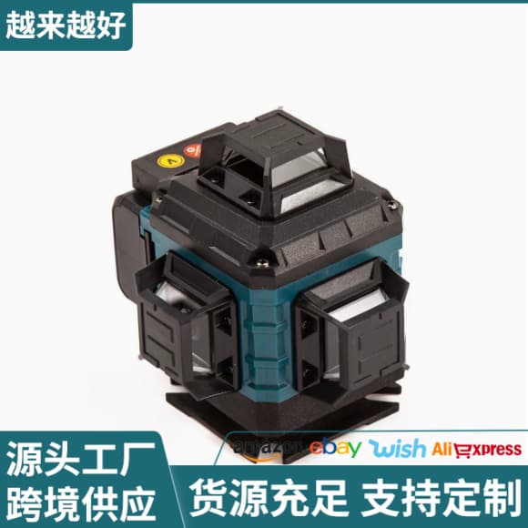 Cross-border High Precision 12 16 Line Plastic Box Set Floor Leveling Tool Green Light Level with Tripod Portable Level