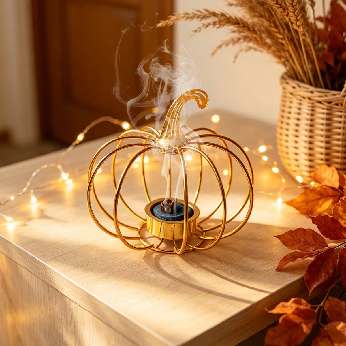 Cross-border hot-selling metal pumpkin incense burner Middle Eastern aromatherapy modern simple desktop incense burner aromatherapy furnace Middle Eastern incense burner
