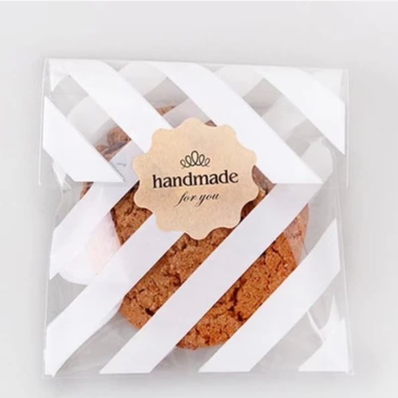 Baking packaging, plain cowhide, flower-shaped sealing stickers, gift box sealing stickers, gift decoration stickers 12 pieces wholesale