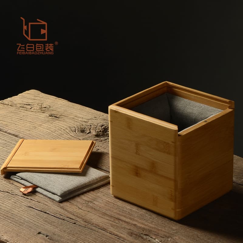 Thick Board Slide Lid Bamboo Box 15*15 Heightened Version, Purple Clay Teacup Soft Pack Storage Ceramic Small Vase Wine Bottle Gift Box