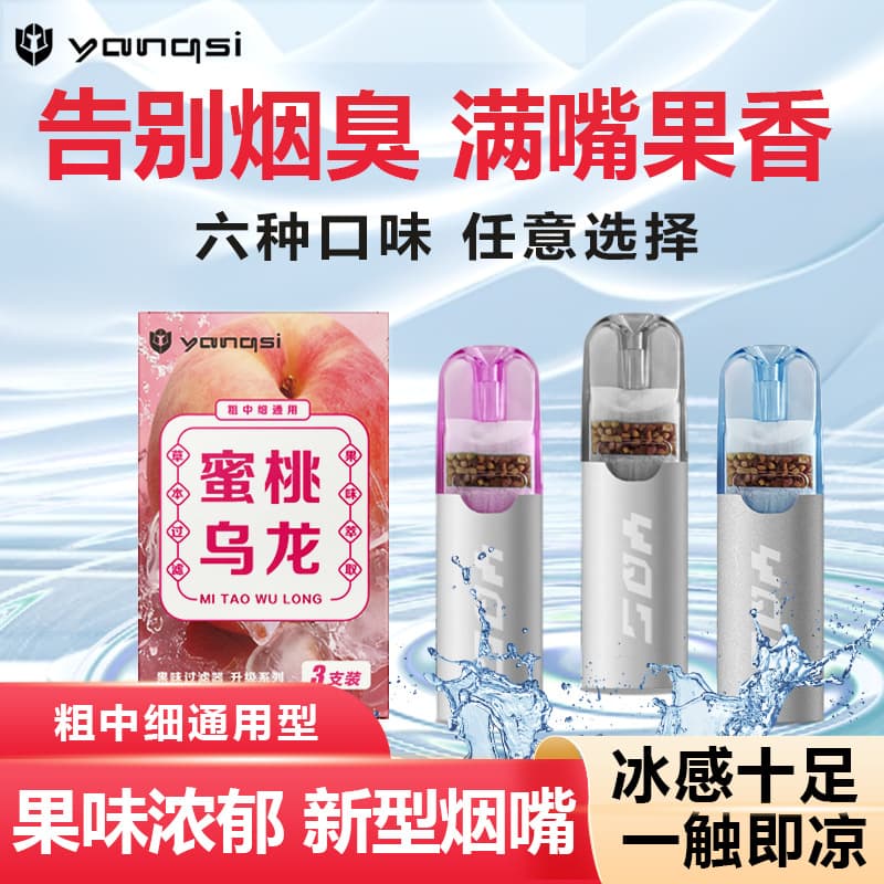 Source factory YANQISHI new fruit mint herbal filter tip coarse medium fine tar disposable filter tip