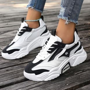 Cross-border Fashion Chunky Dad Shoes European and American Trendy Mesh Breathable Comfortable Soft Sole Casual Student Sneakers