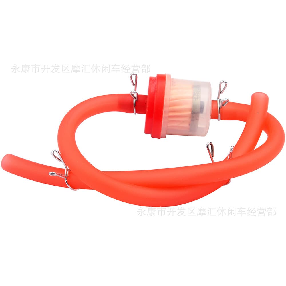 Off-Road Motorcycle Atv Four-Wheel Beach Vehicle Gy6 Skateboard Fuel Filter Oil Filter Oil Pipe Clamp Kit Red