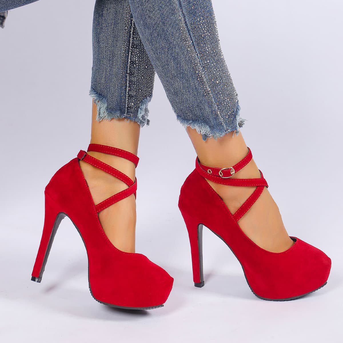 Plus Size Women's High Heel Shoes 2025 New British Style Stiletto Heels Sexy High Heels with Single Strap Buckle