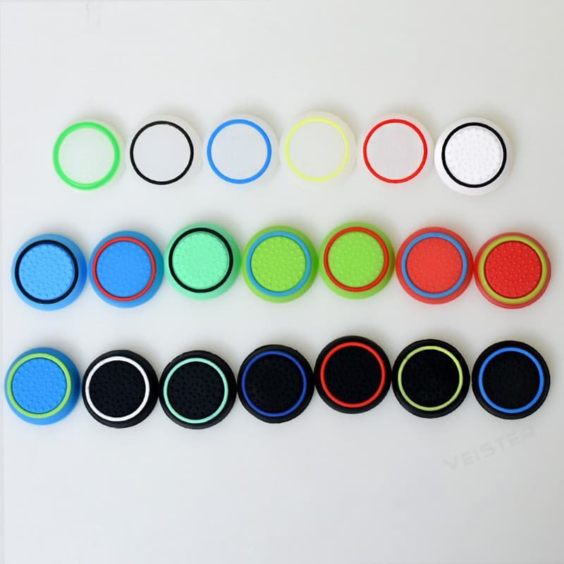 PS4/PS5 Joystick Cap, PS3 Game Controller Mushroom Head Dual-Color Button Cap, Switch 2nd Gen Silicone Protective Cap