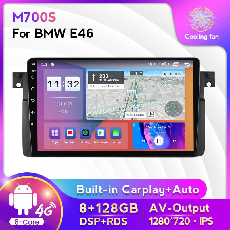 For BMW E46 3 Series 99-04 Upgrade Android Large Screen Car Navigation Radio 8+128G