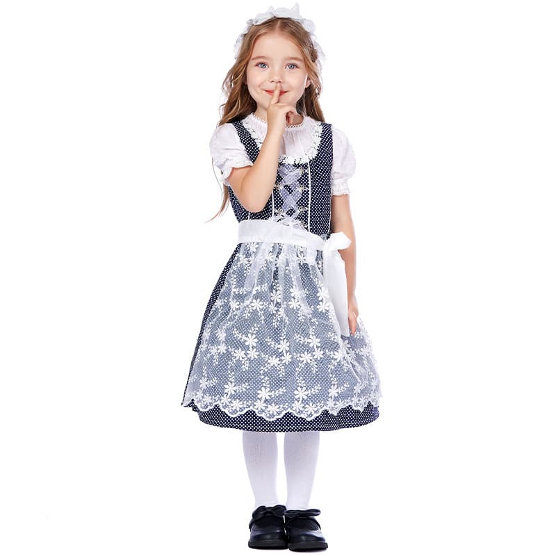 Halloween Party Costume Bavarian Traditional Dress Munich Beer Costume Lace Maid Performance Dress