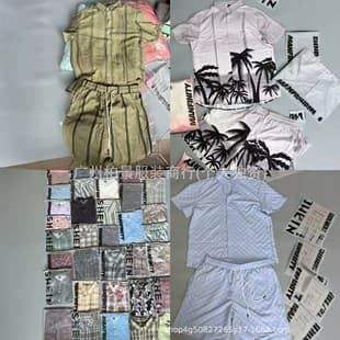 Shein Men's Summer Fashion Sport Casual Cotton Two-Piece Set for Export to Southeast Asia Factory Source