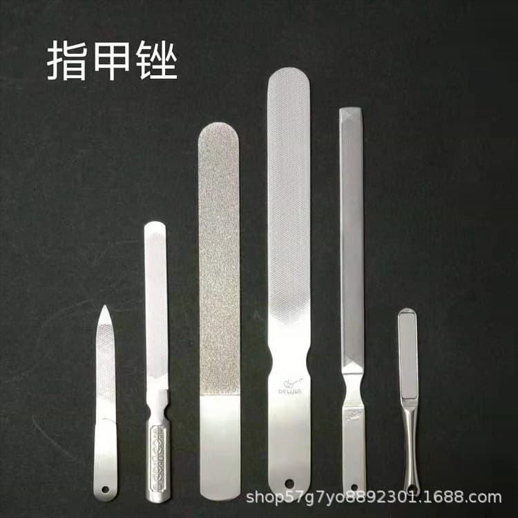 Stainless Steel Double-Sided Nail File, Wide File, Long File, Coarse File, Fine File, Manicure Tool, Nail File