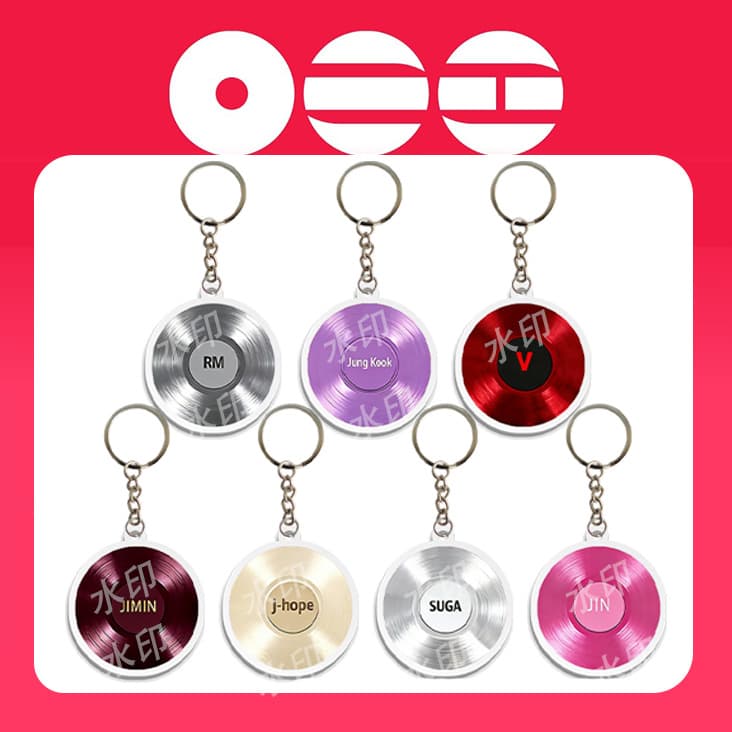 BTS 'ARIRANG' Album Acrylic Keychain Vinyl Record Pendant V Merch