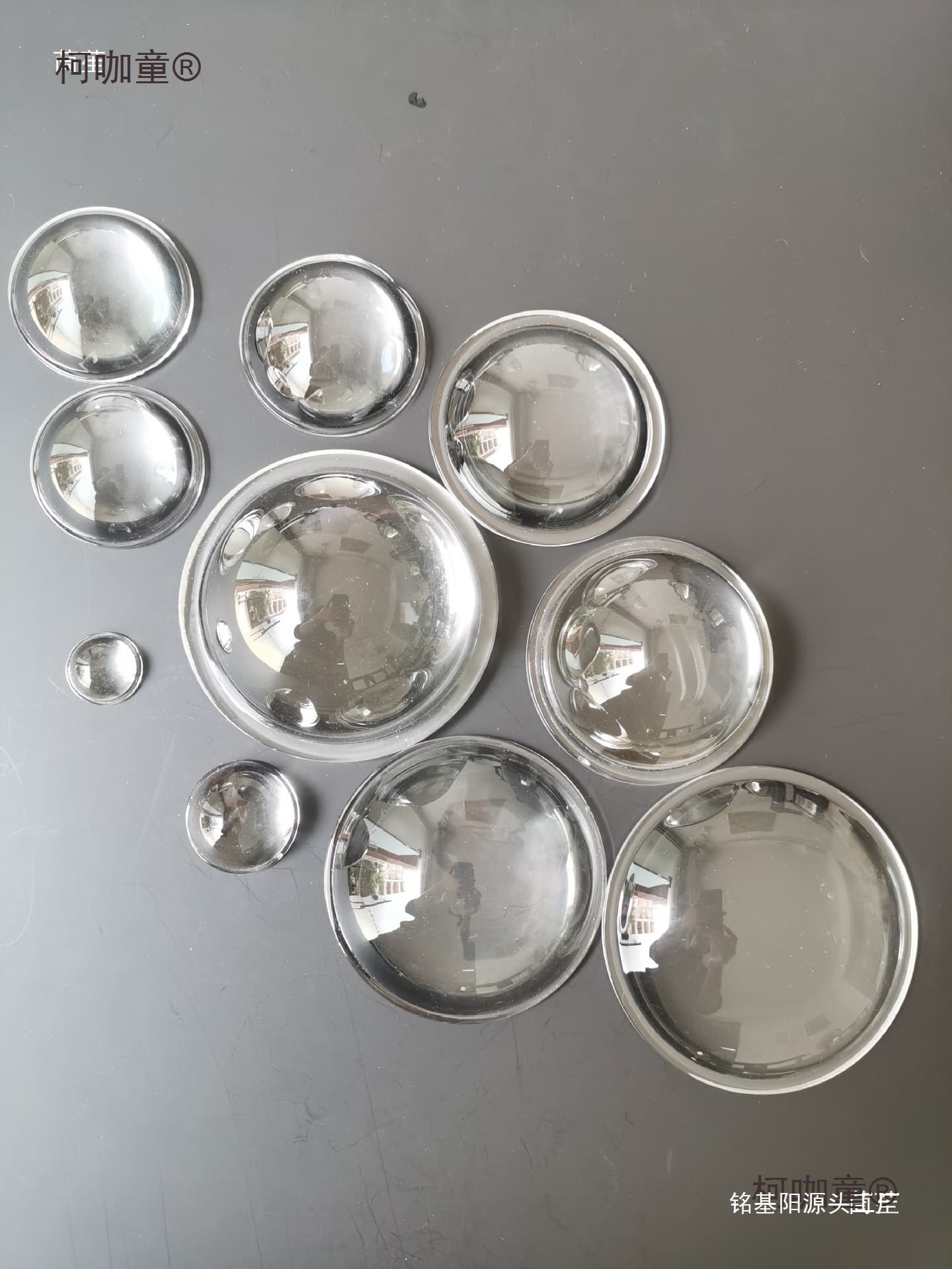 LED Glass Spotlight Acrylic Convex Lens Optical Glass Flat Bottom Convex Lens Flashlight Glass Lens