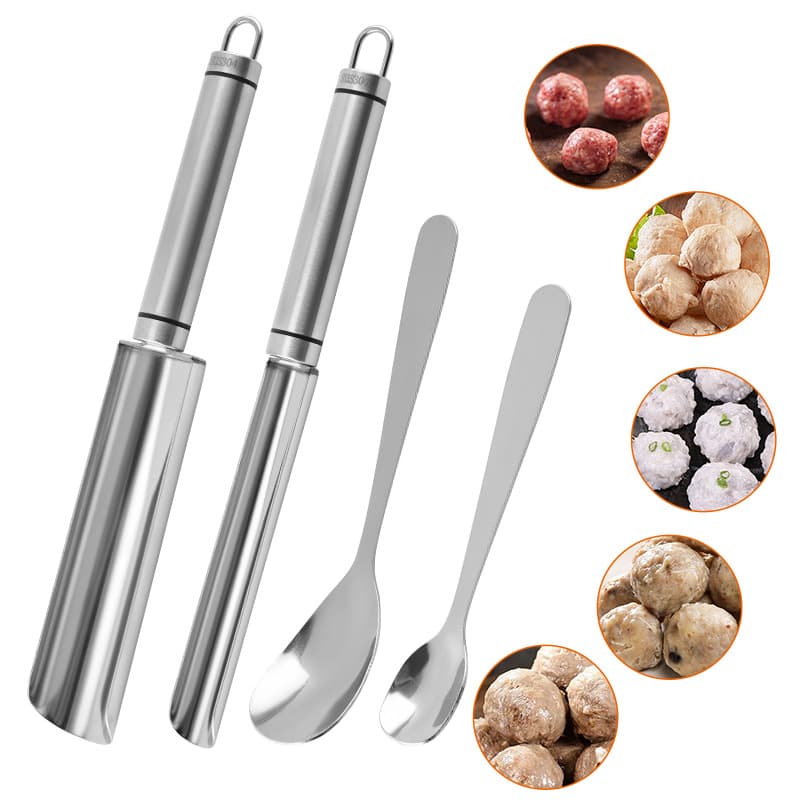 304 Stainless Steel Meatball Scoop, Home Meatball DIY Maker, Kitchen Gadget, Shrimp Paste and Fish Ball Mold