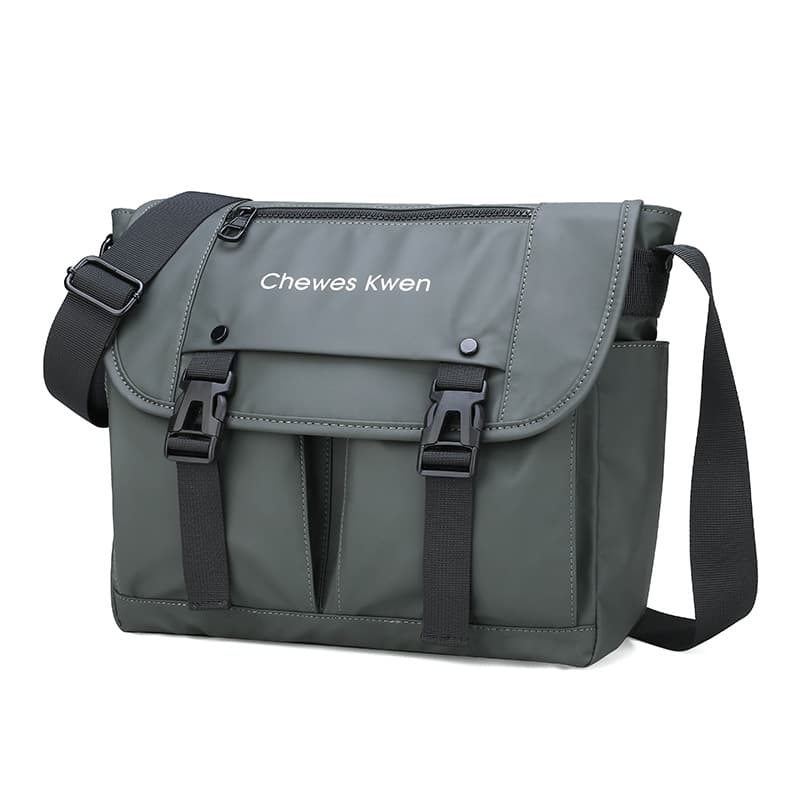 Water-Resistant Oxford Cloth Men's Shoulder Bag Crossbody Vintage Mailman Nylon Fabric Bag Street Trend Pure Color Casual Travel