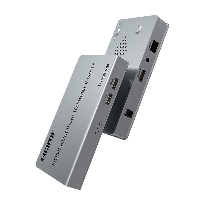 20km KVM IP Fiber Optic Extender HDMI Optical Transceiver, Switchable 1-to-Many Transmit and Receive, Multi-Transmit Multi-Receive