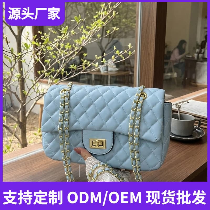 bags Fashionable Diamond-Quilted Women's Bag Chain Crossbody Shoulder Lock Small Fragrance Style Bag 2026 New Small Square Bag Wholesale