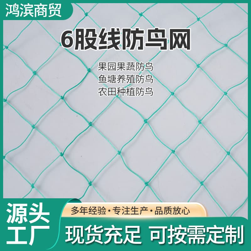 6-Strand Polyester Bird Netting, Heavy-Duty Bird Protection Net, Specialized Protective Net for Pond Fish Farming, Durable Sky Net