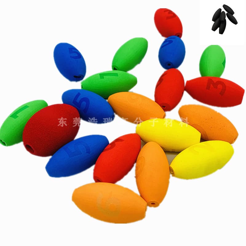 Foam hook accessories Floating colorful balls eye-catching bean fishing gear Fishing foam ball hook buoyancy ball fish