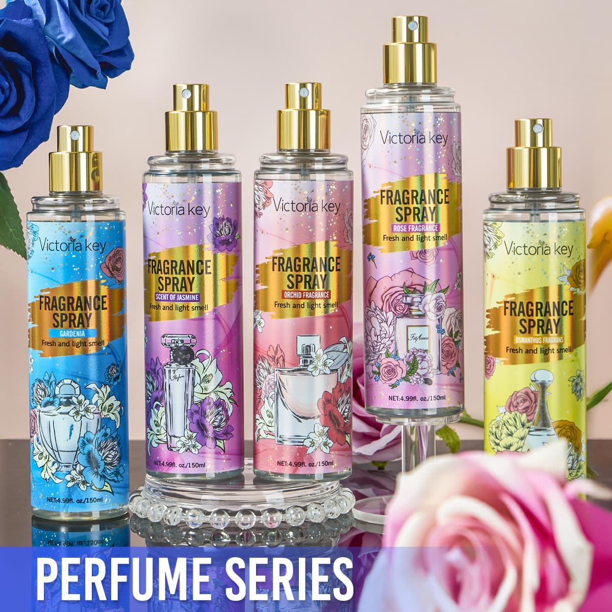 Cross-border hot-selling Victoria key hair and body fragrance spray, long-lasting fragrance, fresh and alcohol-free perfume