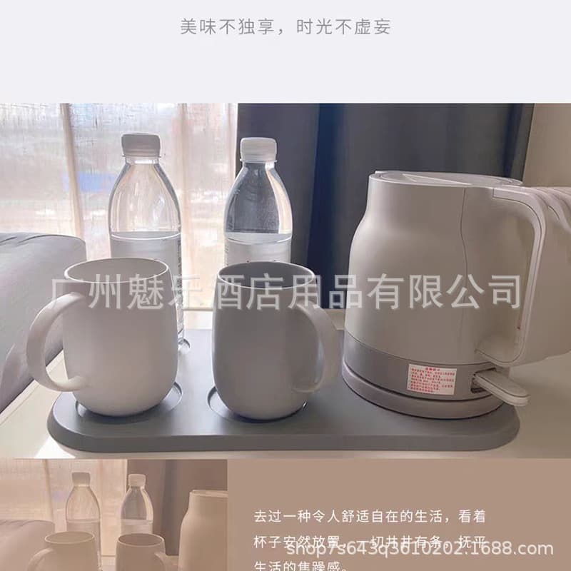 All Seasons Hotel Room Accessories Set: Kettle, Tray, Tea Set, Teacup, Water Cup, Mouthwash Cup