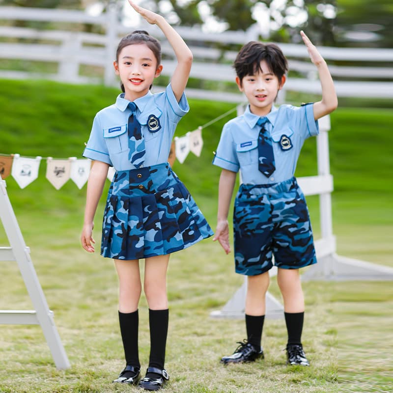 Children's Camouflage Suit for Elementary School Students' Military Training, Outdoor Expansion, Special Forces Set, Kindergarten Summer Camp Performance Outfit