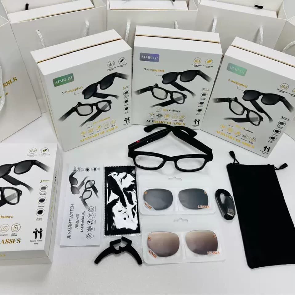 New AIMB-G1 Smart Glasses Bluetooth Smart Glasses Music Sunglasses UV Protection Sunglasses Wholesale Cross-Border
