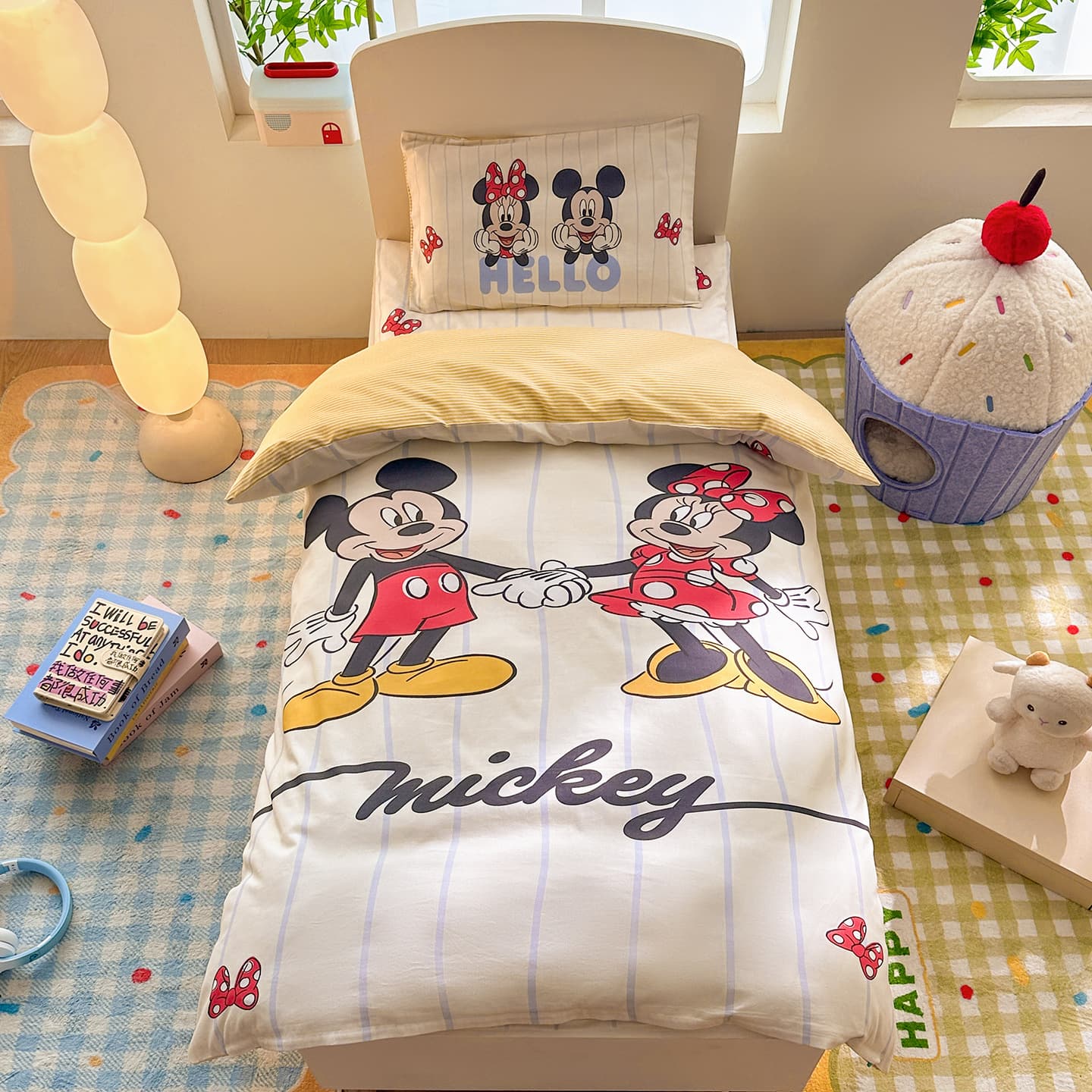 Disney Pure Cotton Kindergarten Bedding Three-Piece Set, Nap Bedding Six-Piece Set, Baby Children's Nap Bedding