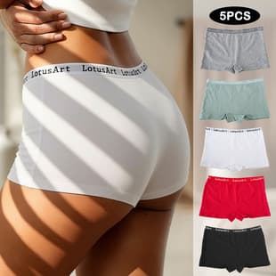 Cross-border Women's Boxer Shorts European and American Sizes Stock Cotton Boy Shorts Women Boxer Brefs Women