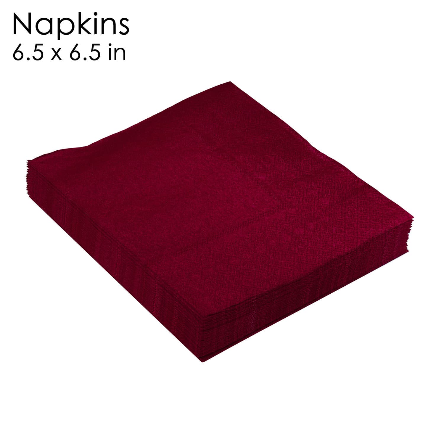 JW In Stock Solid Color Napkins Disposable Wine Red Tissue 330 Napkins Two-Ply Facial Tissue