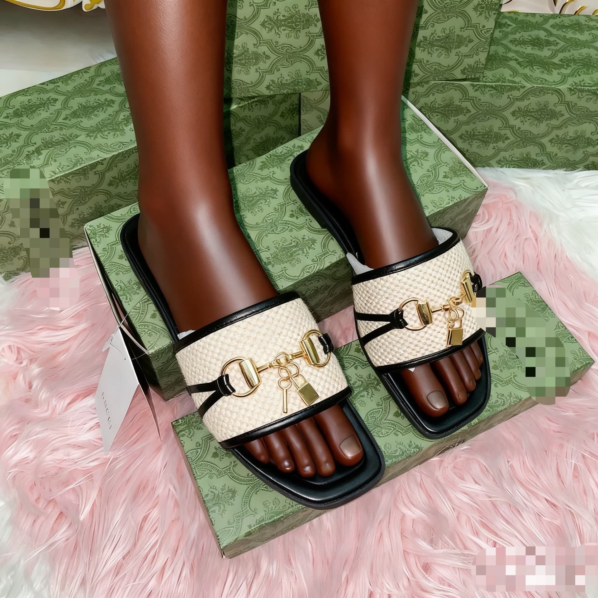2025 African Foreign Trade G Flat Sandals Slippers Women African