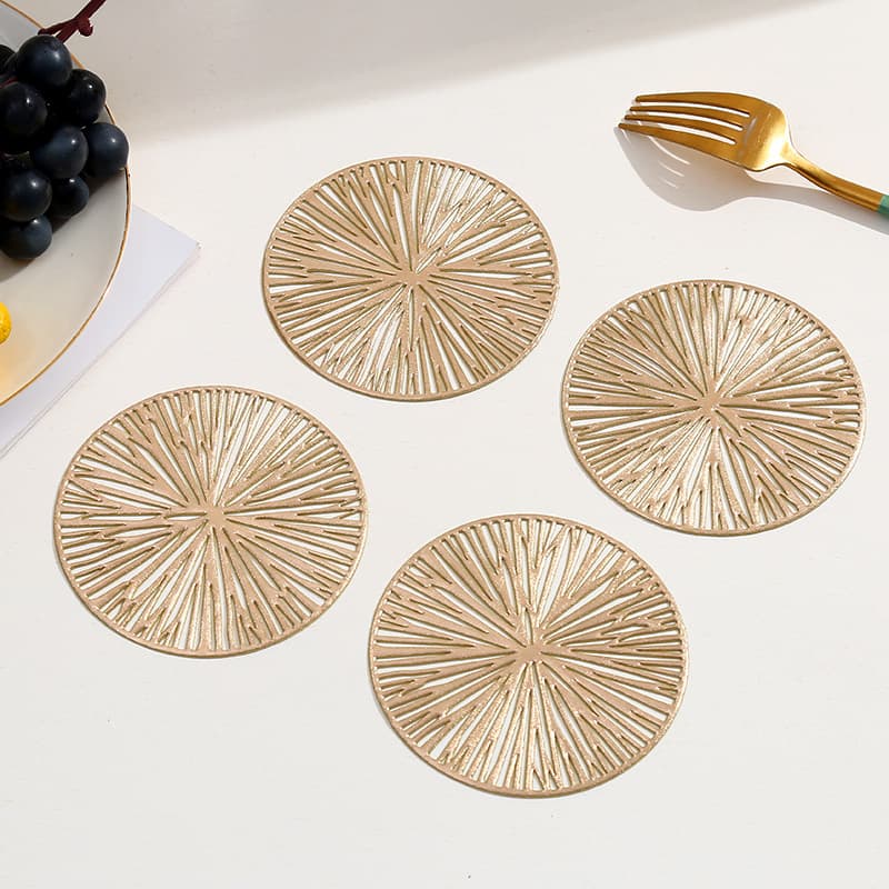 Cross-Border European-Style Dining Mats, Creative Western Table Pads, PVC Placemats for Household Plates, Bowls, Tea Cups, Heat Insulation and Burn Protection