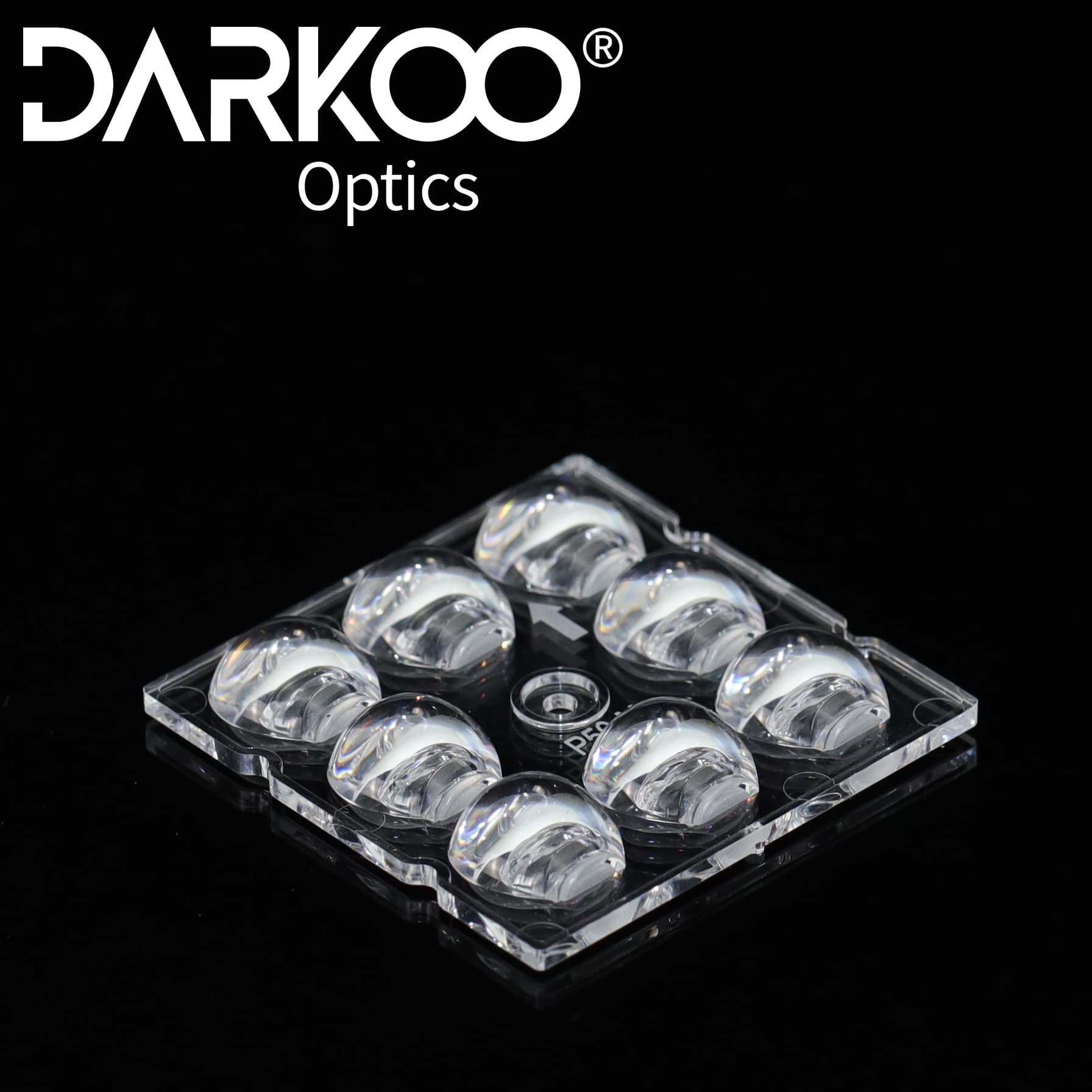 Darkoo Optical Lens 59.8*59.8*8.07MM Lens PC Anti-UV High Transmission Outdoor Street Light Lens Module