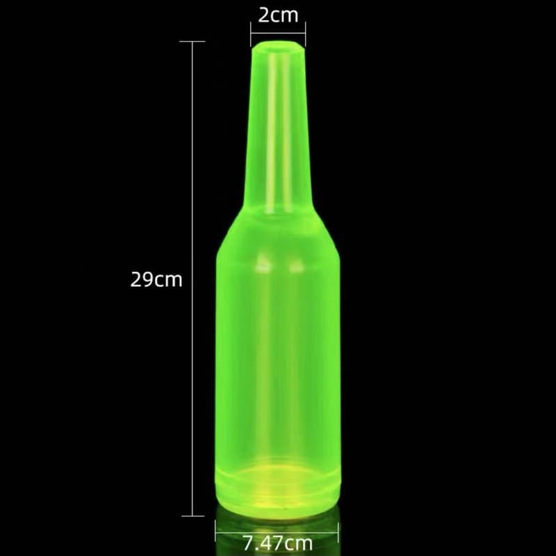 Shi Panda Radioactive Green Fluorescent Green Practice Bottle, Flair Bartending Performance Bottle, LED Light-Up Fluorescent Bottle