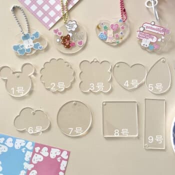 Guka Guka Disc Factory Wholesale Transparent PP Keychain Pendant Guka Wholesale Guka Disc Creative DIY