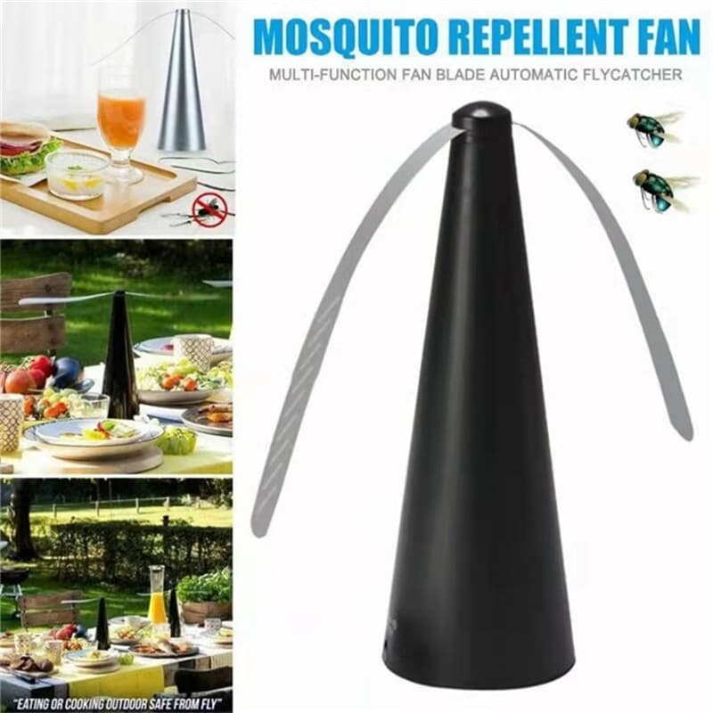 Cross-border ready stock indoor/outdoor home automatic fly trap battery-operated fly fan, multi-functional fly repellent device.