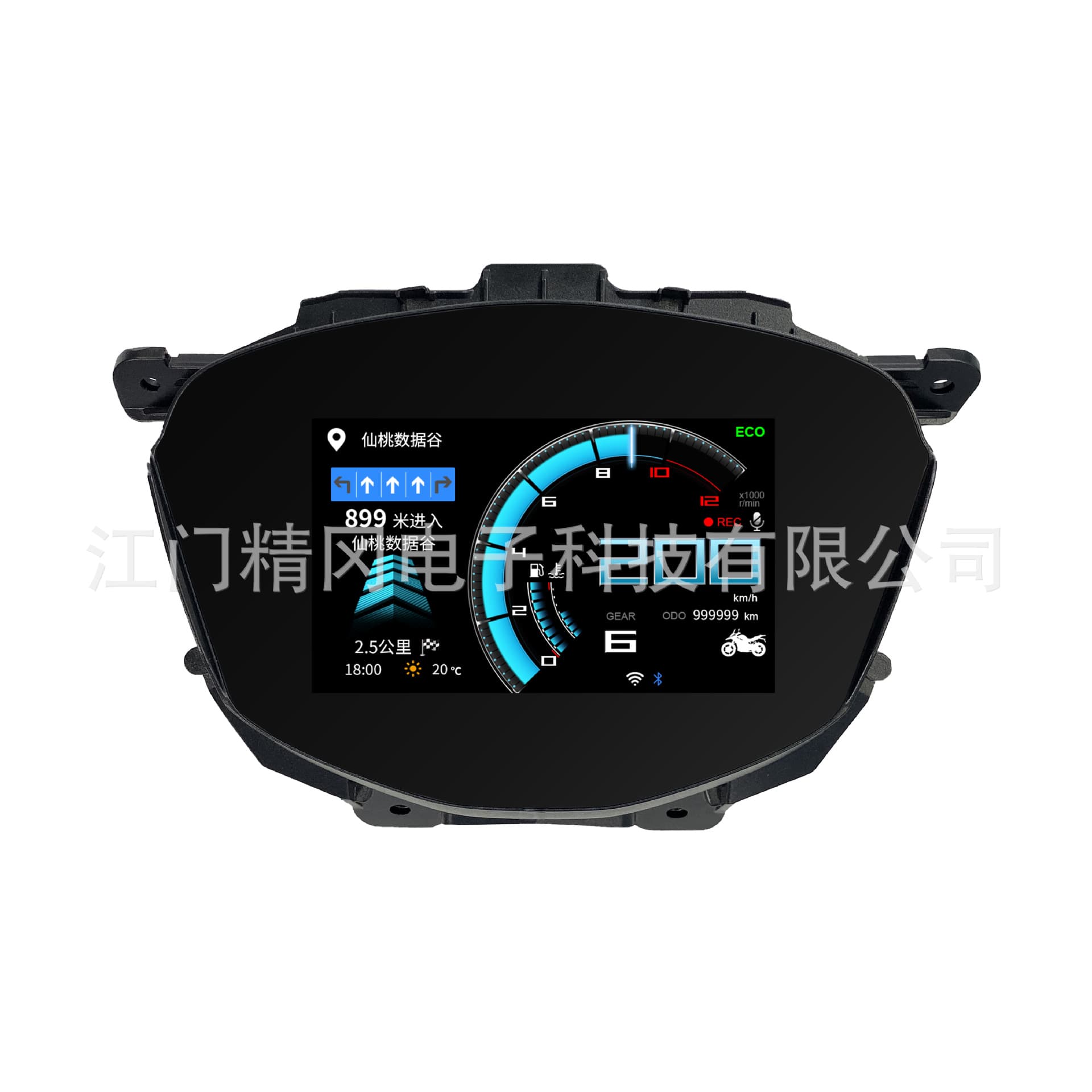 Y15zr motorcycles exported to Southeast Asia feature intelligent instrument panel with Chinese/English switching, waterproof, full-screen navigation, front and rear navigation.