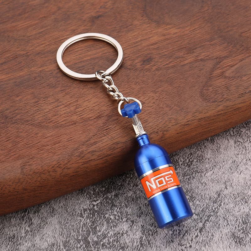Modified Car Keychain Simulated NOS Nitrous Bottle Keychain NOS Decorative Gas Cylinder Keychain