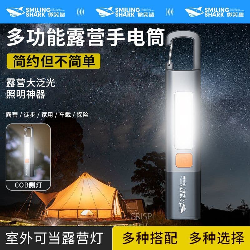 Outdoor Mini Flashlight Zoom Far Throw ABS Flashlight COB Floodlight Lock Design Flashlight