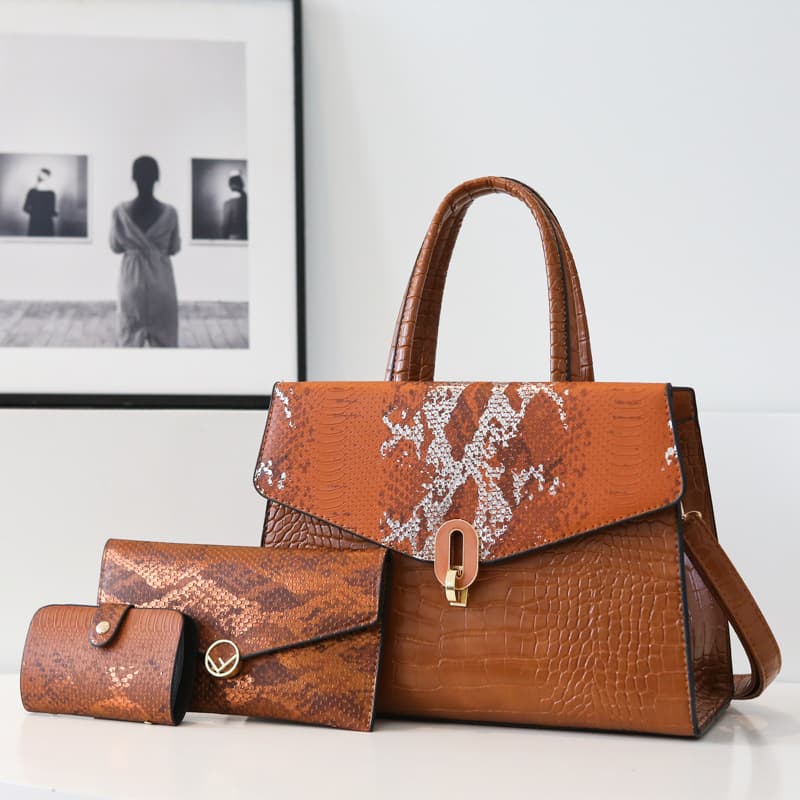 Trendy Snake Print Bag 2025 New Large Capacity Handbag Trendy Versatile Shoulder Bag Simple Crossbody Bag