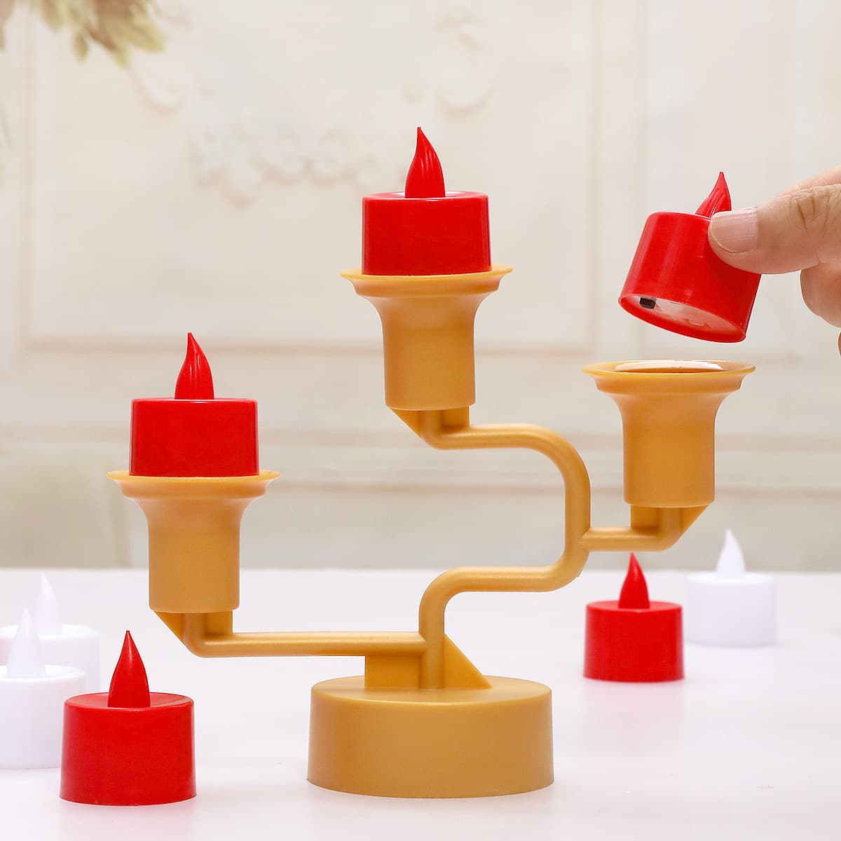 LED electronic candle light creative wedding birthday atmosphere layout props smokeless electronic candle small tealight tomb sweeping