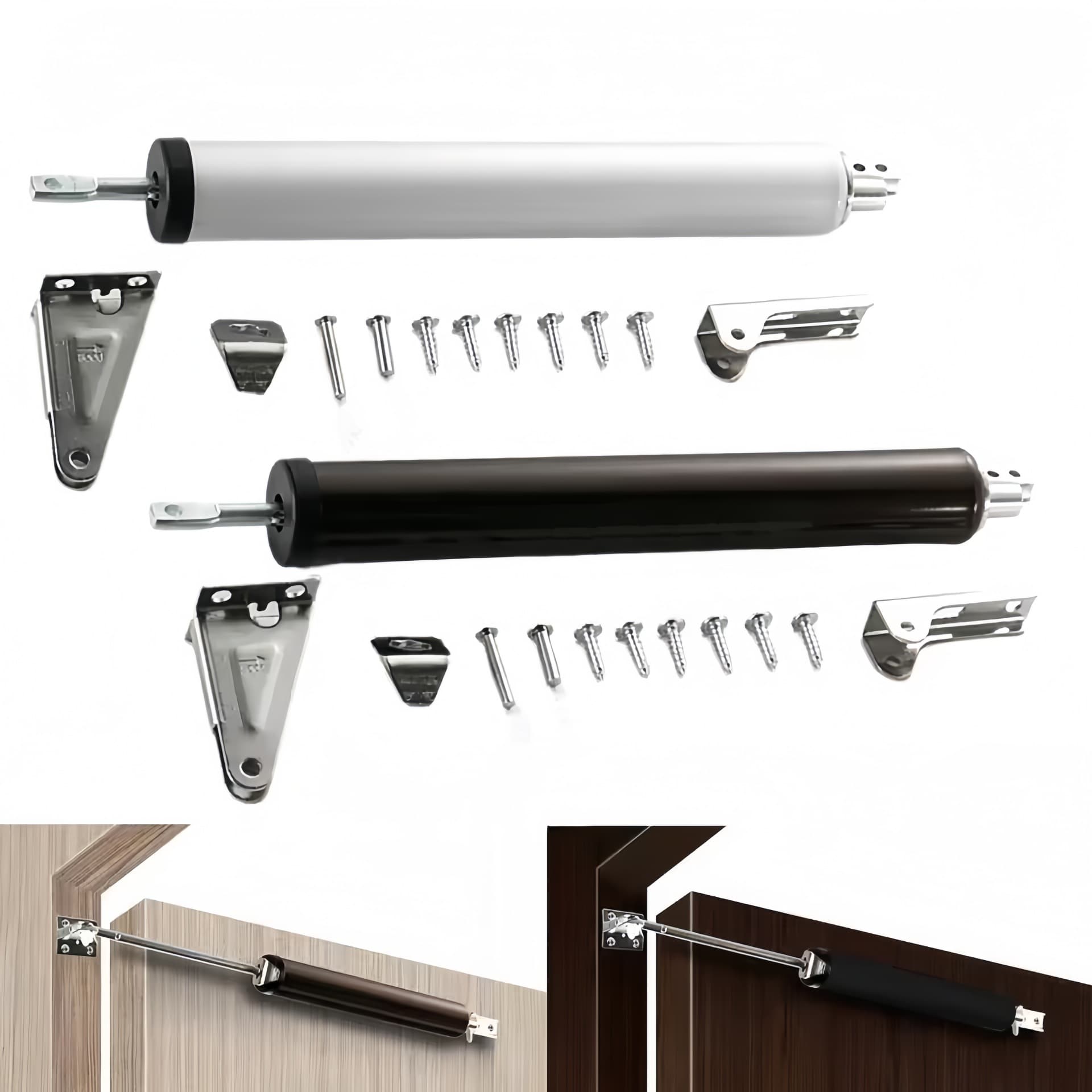 Pneumatic Fire Door Closer, Air Cylinder Type for Wooden Doors with Rebound Buffer and Positioning