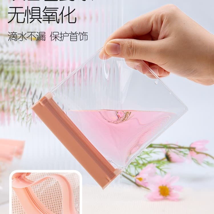 Jewelry sealed bag storage bag jewelry storage box jewelry earrings nails ring necklace storage anti-oxidation portable