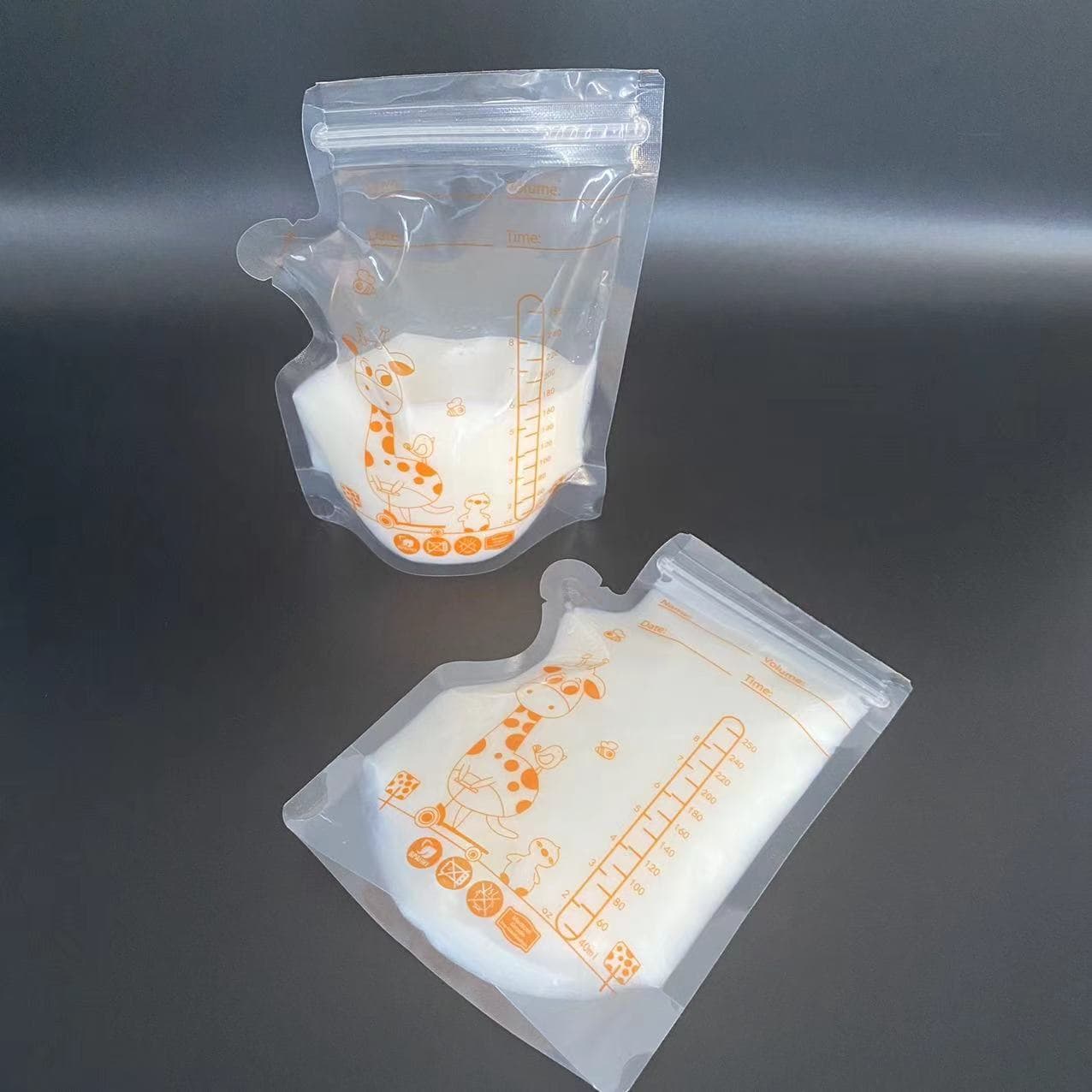 Malaysia breast milk bags in stock, 250ml spout type universal storage bags, 5oz breast milk bag supply