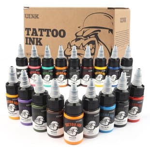 Cross-Border Best Seller UINK Tattoo Ink Set 18 Colors 20ml Tattoo Pigment Tattoo Consumables Tattoo Ink