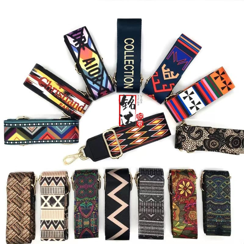 Heat Transfer Ethnic Style Computer Jacquard Straps, Customizable Wide Shoulder Straps from Small Order Factories