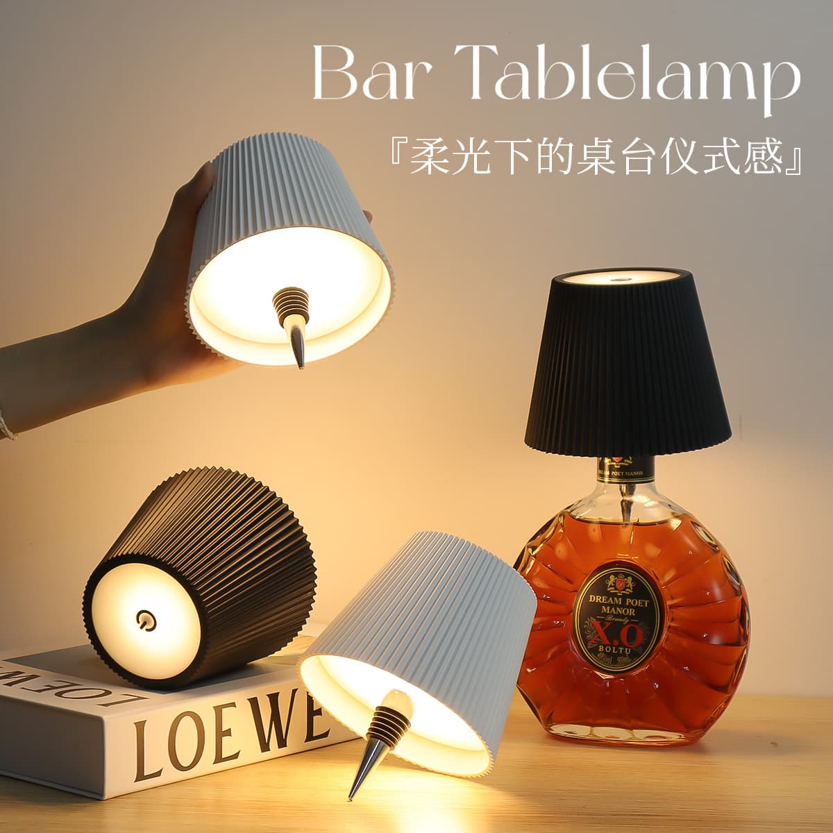Cross-border LED Stripe Atmosphere Table Lamp Plug-in Wine Bottle Lamp Bar Dining Bar Lamp Amazon Cross-border Manufacturer Wholesale
