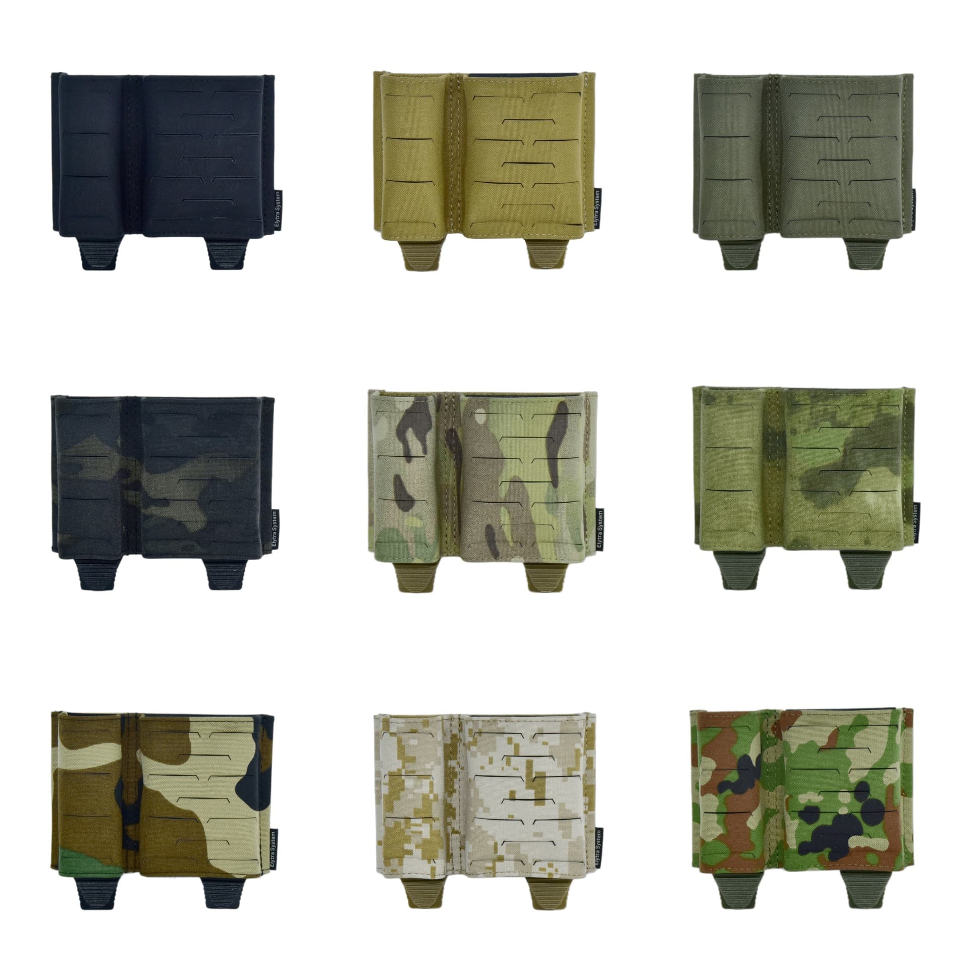 One Plus One Combination 556 and 9MM Strange Style Elastic K Clip Fixed Mag Pouch Stationery Box Bag Laser Molle
