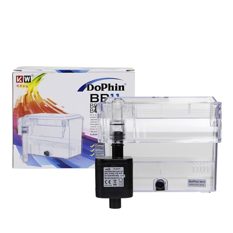 Jianrong BB10 BB11 External Hang-on Algae Tank with Pump for Guppy Breeding Box Acrylic Isolation Box Incubator