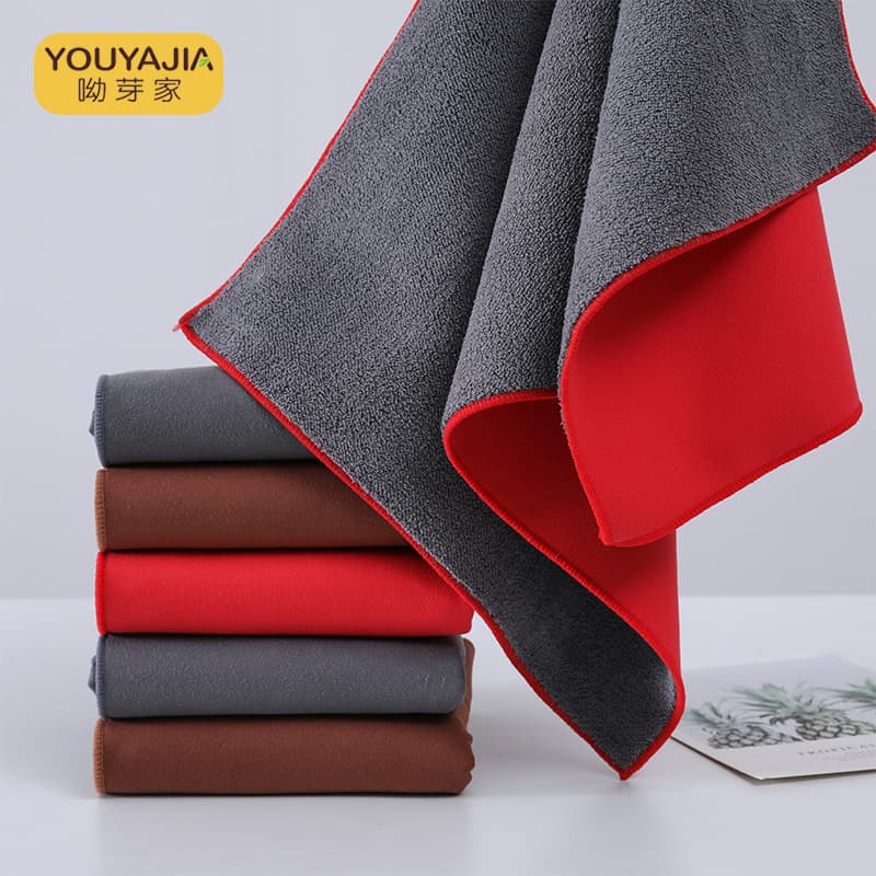 Suede Velvet Tea Towel, Microfiber Double-Sided Absorbent Quick-Dry Tea Table, High-End Zen Tea Ceremony Towel with Logo Option