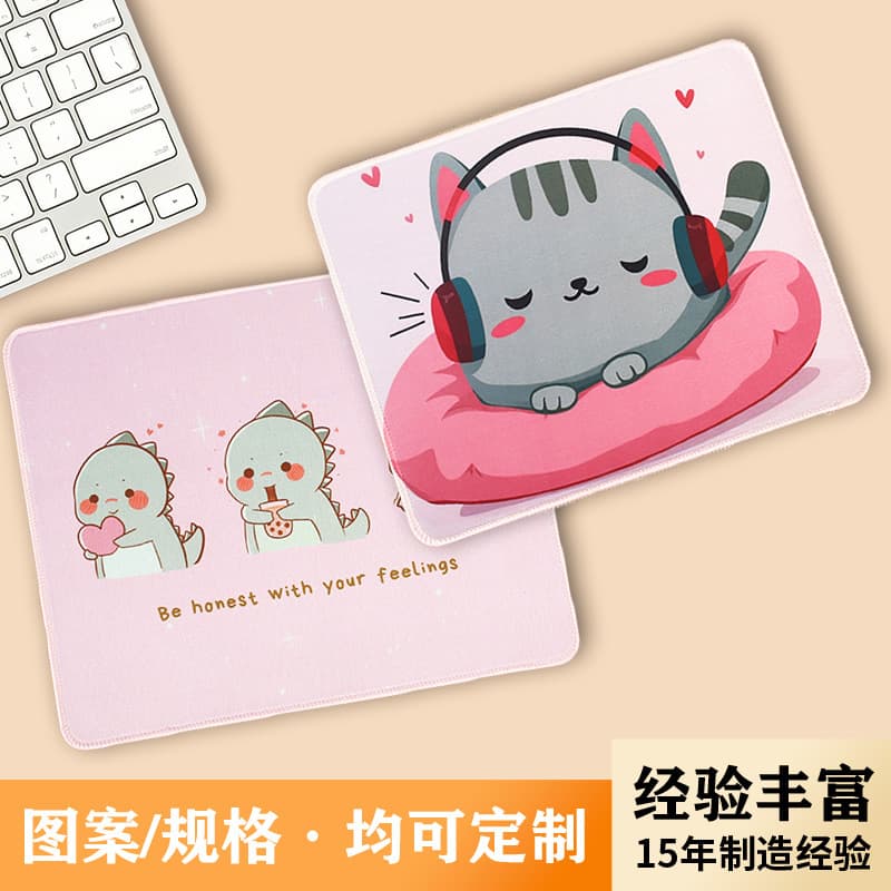Cartoon Mouse Pad Small Boys and Girls Office Computer Keyboard Pad Creative Learning Oversized Desk Pad Thickened Animation